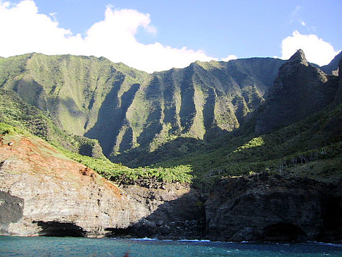 Höhlen in der Steilküste